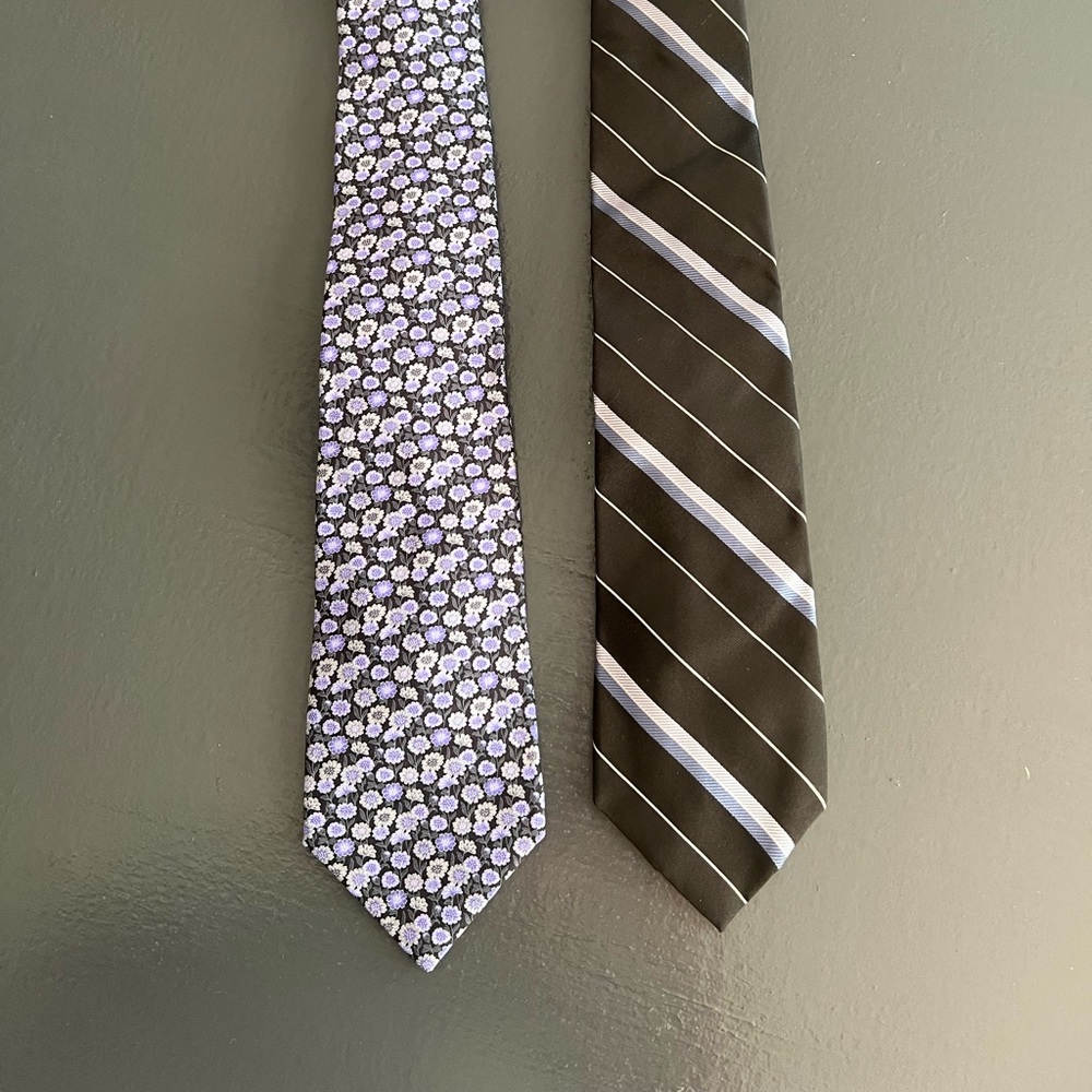 Valentino Silk Tie Bundle Floral and Stripe
